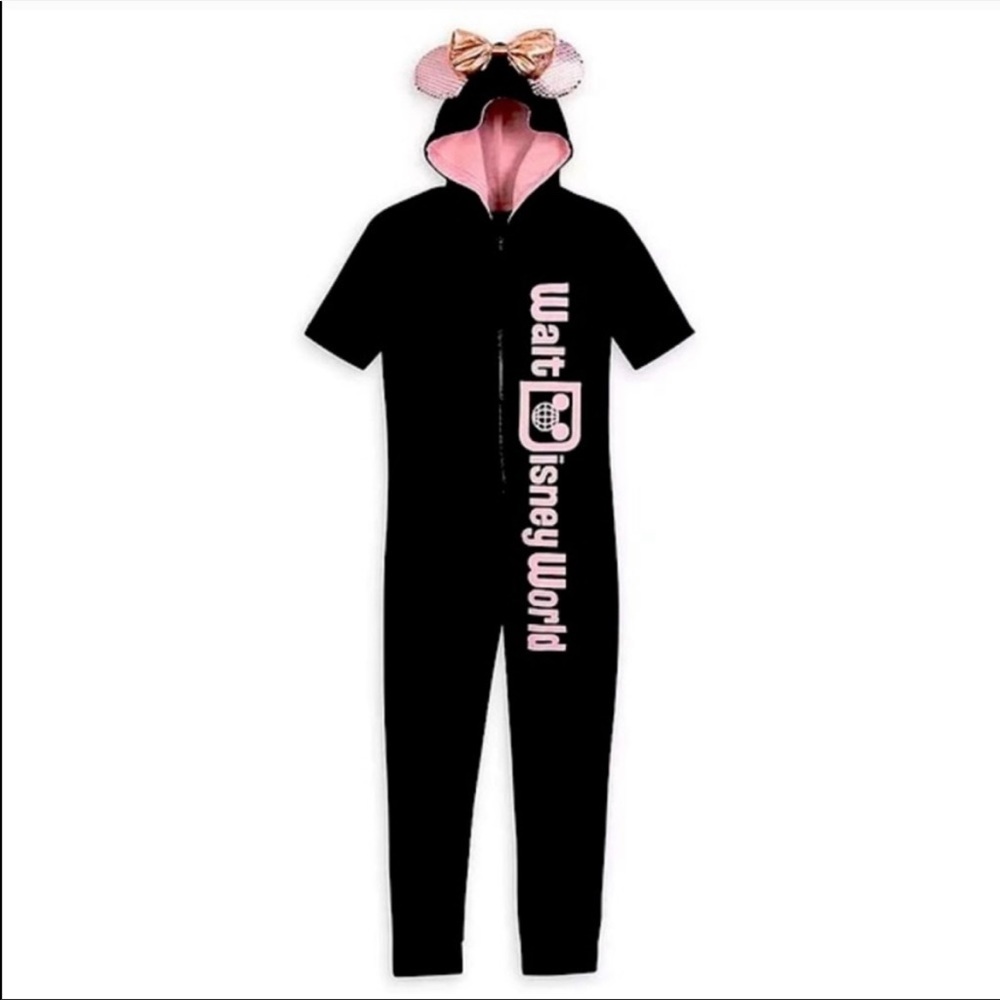 ADULT WOMENS WALT DISNEY WORLD JUMPER BLACK AND PINK SIZE XXL